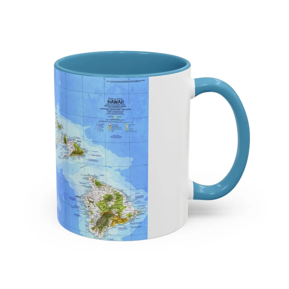 USA - Hawaii (1976) (Map) Accent Coffee Mug-Go Mug Yourself