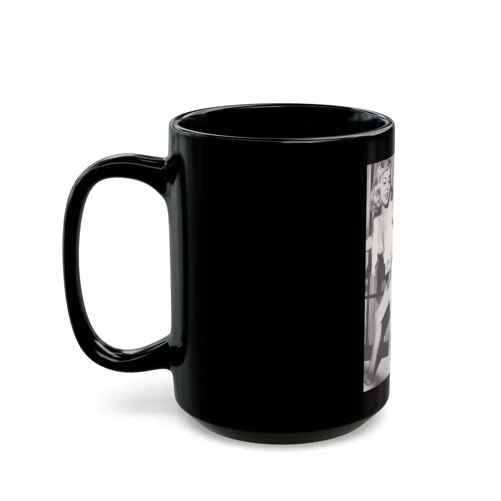 Jeanne Carmen #104 (Vintage Female Icon) Black Coffee Mug-Go Mug Yourself