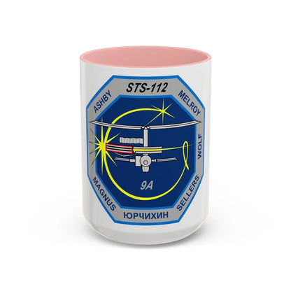 STS 112 (NASA) Accent Coffee Mug-15oz-Pink-Go Mug Yourself