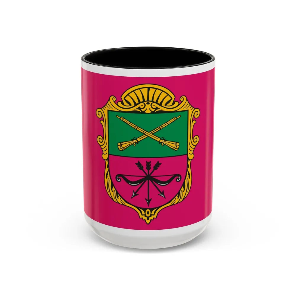 Flag of Zaporizhzhia Ukraine - Accent Coffee Mug-15oz-Black-Go Mug Yourself