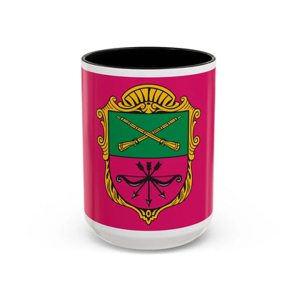 Flag of Zaporizhzhia Ukraine - Accent Coffee Mug-15oz-Black-Go Mug Yourself