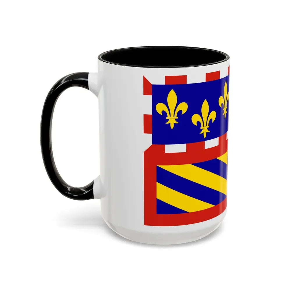 Flag of Bourgogne France - Accent Coffee Mug-Go Mug Yourself