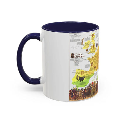 Europe - Celtic (1977) (Map) Accent Coffee Mug-Go Mug Yourself