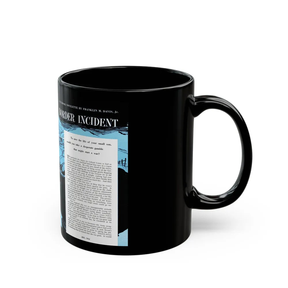 Border Incident, Bluebook Magazine, July 1954 - Black Coffee Mug-Go Mug Yourself