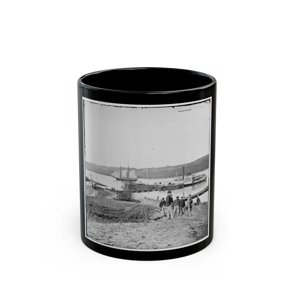 City Point, Va., Vicinity. Medical Supply Boat Planter At General Hospital Wharf On The Appomattox (U.S. Civil War) Black Coffee Mug-11oz-Go Mug Yourself