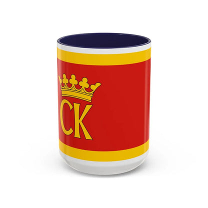 Flag of Kielce Poland - Accent Coffee Mug-15oz-Navy-Go Mug Yourself