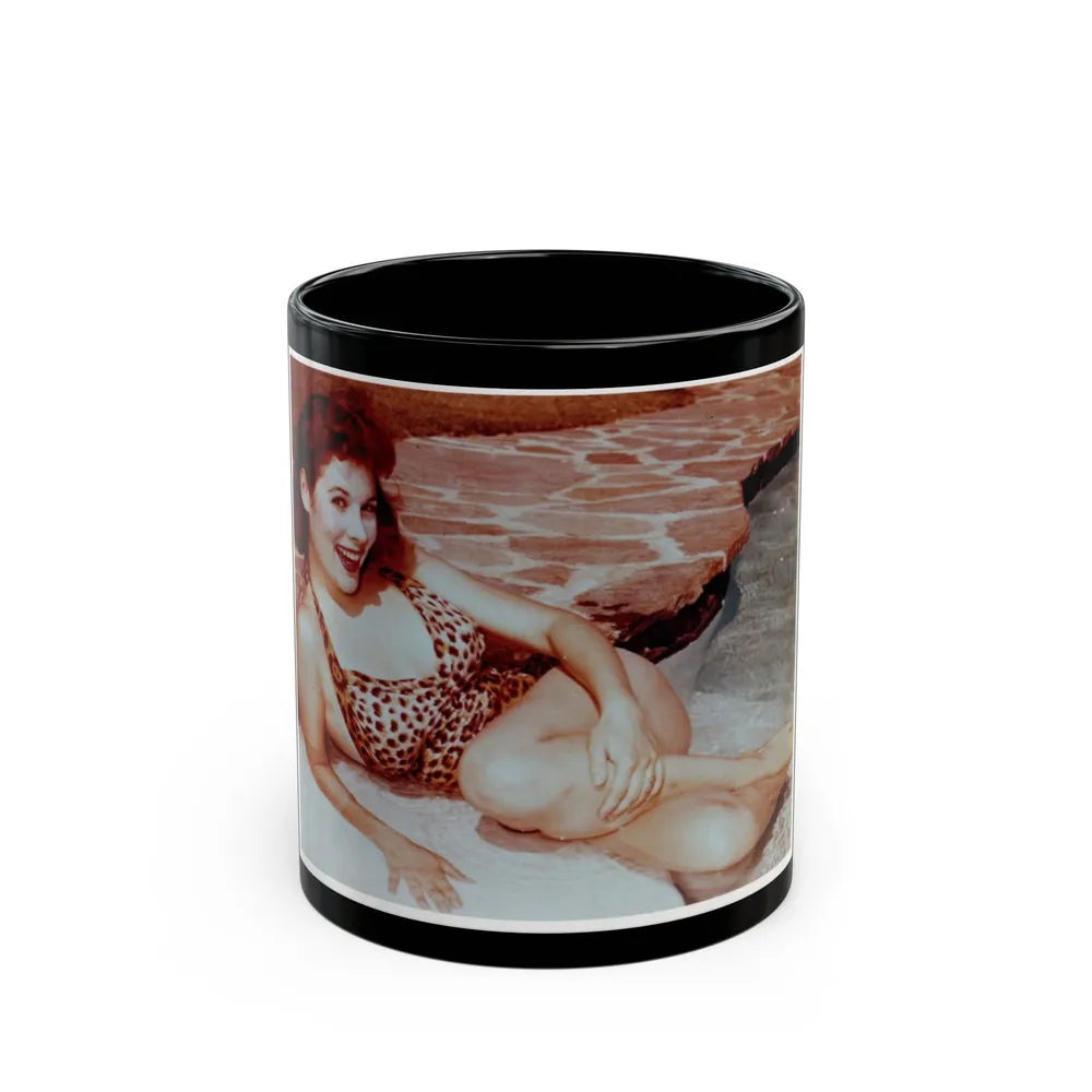 Jill St. John #125 (Vintage Female Icon) Black Coffee Mug-11oz-Go Mug Yourself