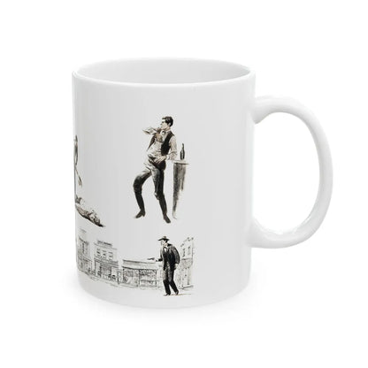 Bachelor Magazine Illustration - White Coffee Mug-Go Mug Yourself