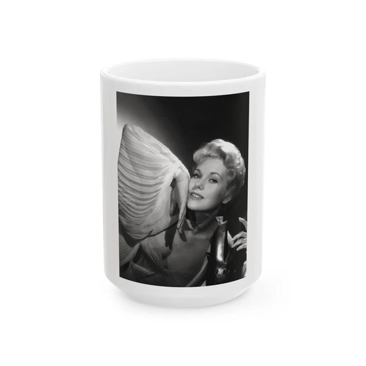 Kim Novak #391 (Vintage Female Icon) White Coffee Mug-15oz-Go Mug Yourself