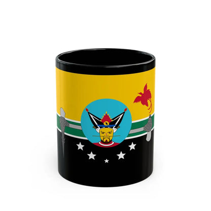 Flag of Hela Papa New Guinea - Black Coffee Mug-11oz-Go Mug Yourself