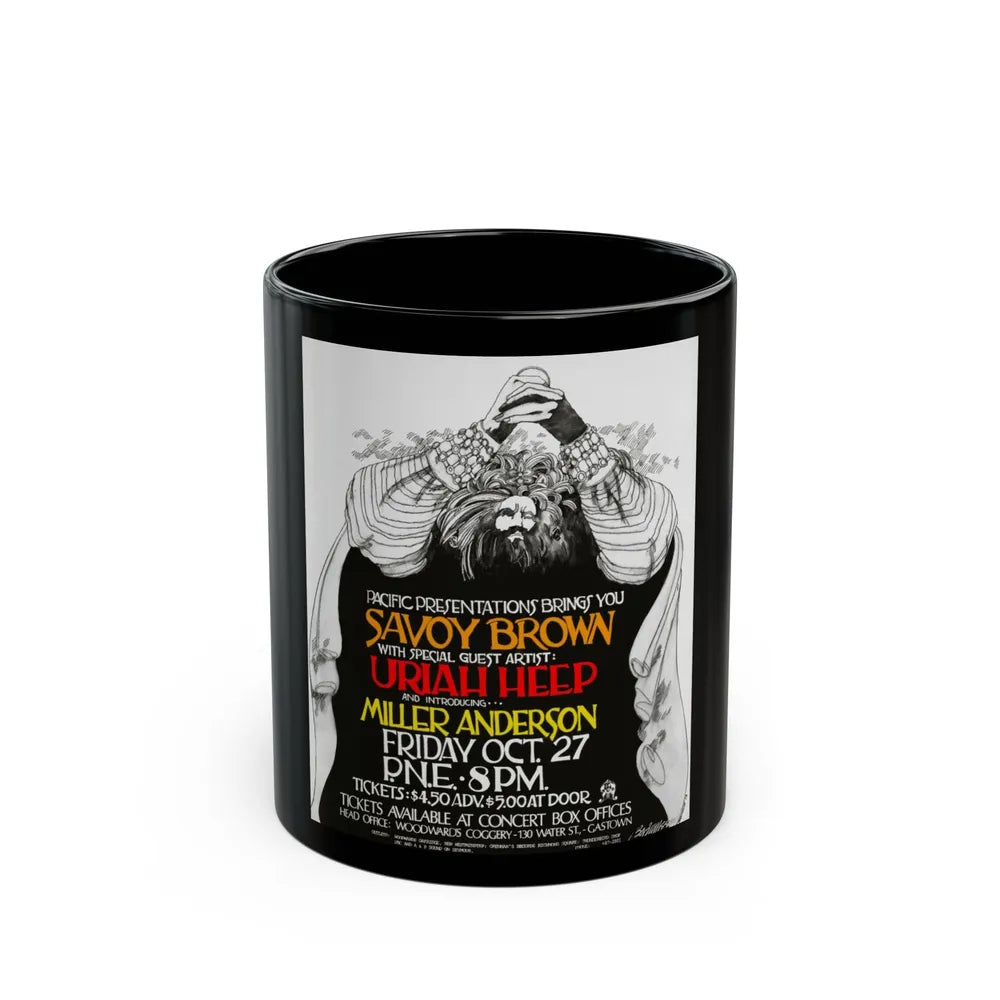 Savoy Brown (Music Poster) Black Coffee Mug-11oz-Go Mug Yourself