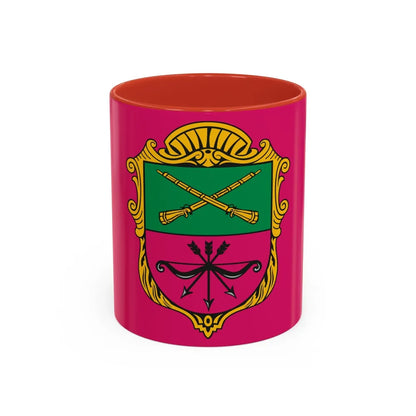 Flag of Zaporizhzhia Ukraine - Accent Coffee Mug-11oz-Red-Go Mug Yourself