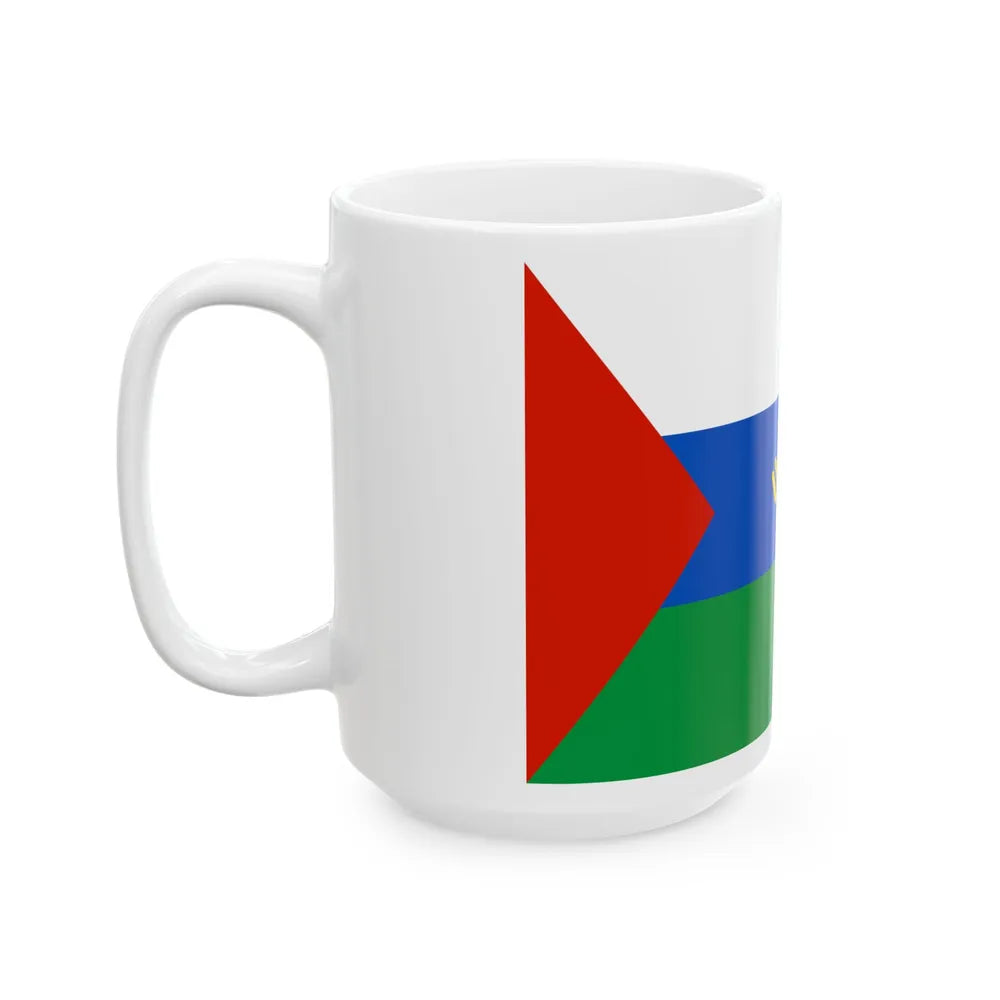 Flag of Tyumen Oblast Russia - White Coffee Mug-Go Mug Yourself