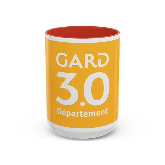 Flag of Gard France - Accent Coffee Mug-15oz-Red-Go Mug Yourself