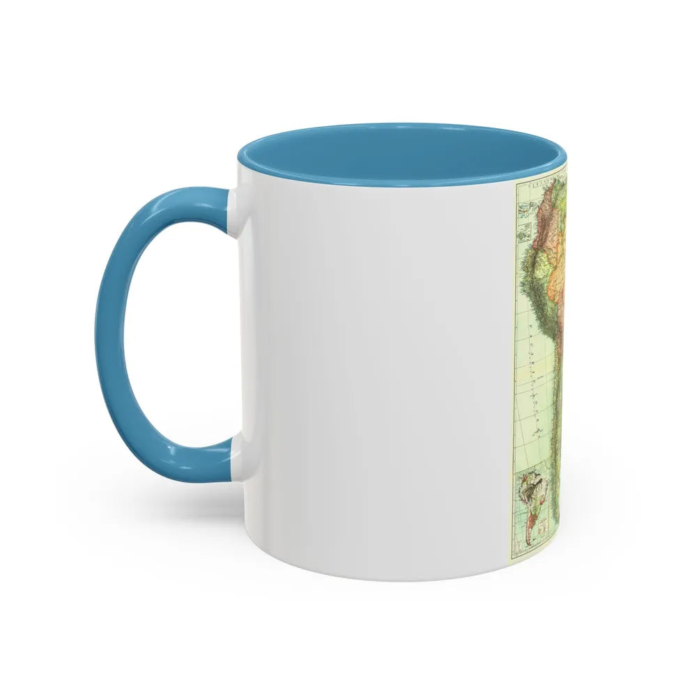 South America (1921) (Map) Accent Coffee Mug-Go Mug Yourself