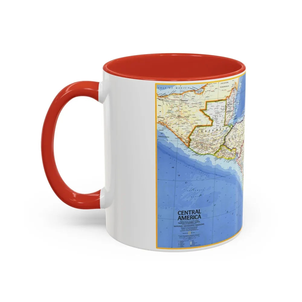 Central America (1973) (Map) Accent Coffee Mug-Go Mug Yourself