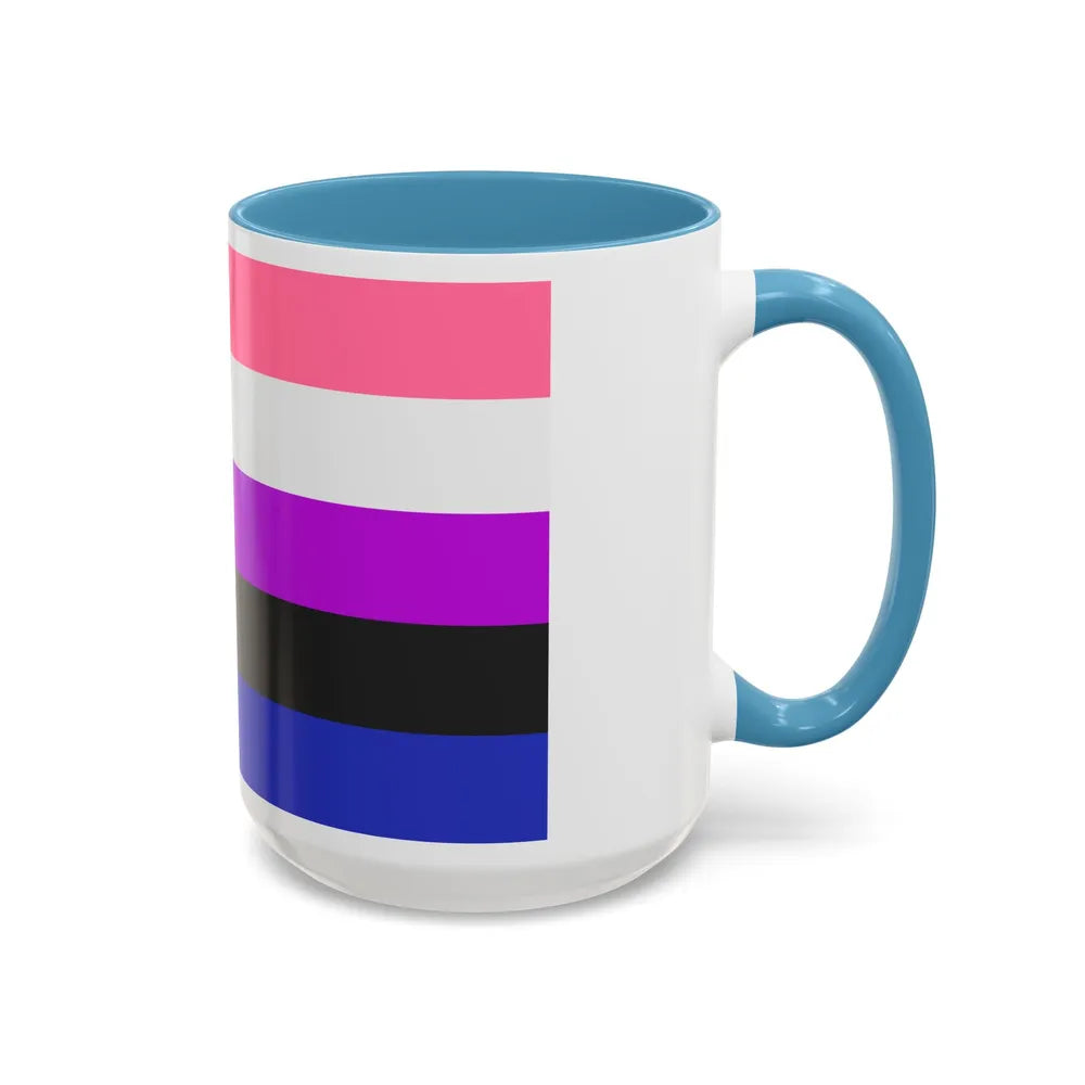 Genderfluidity Pride Flag - Accent Coffee Mug-Go Mug Yourself