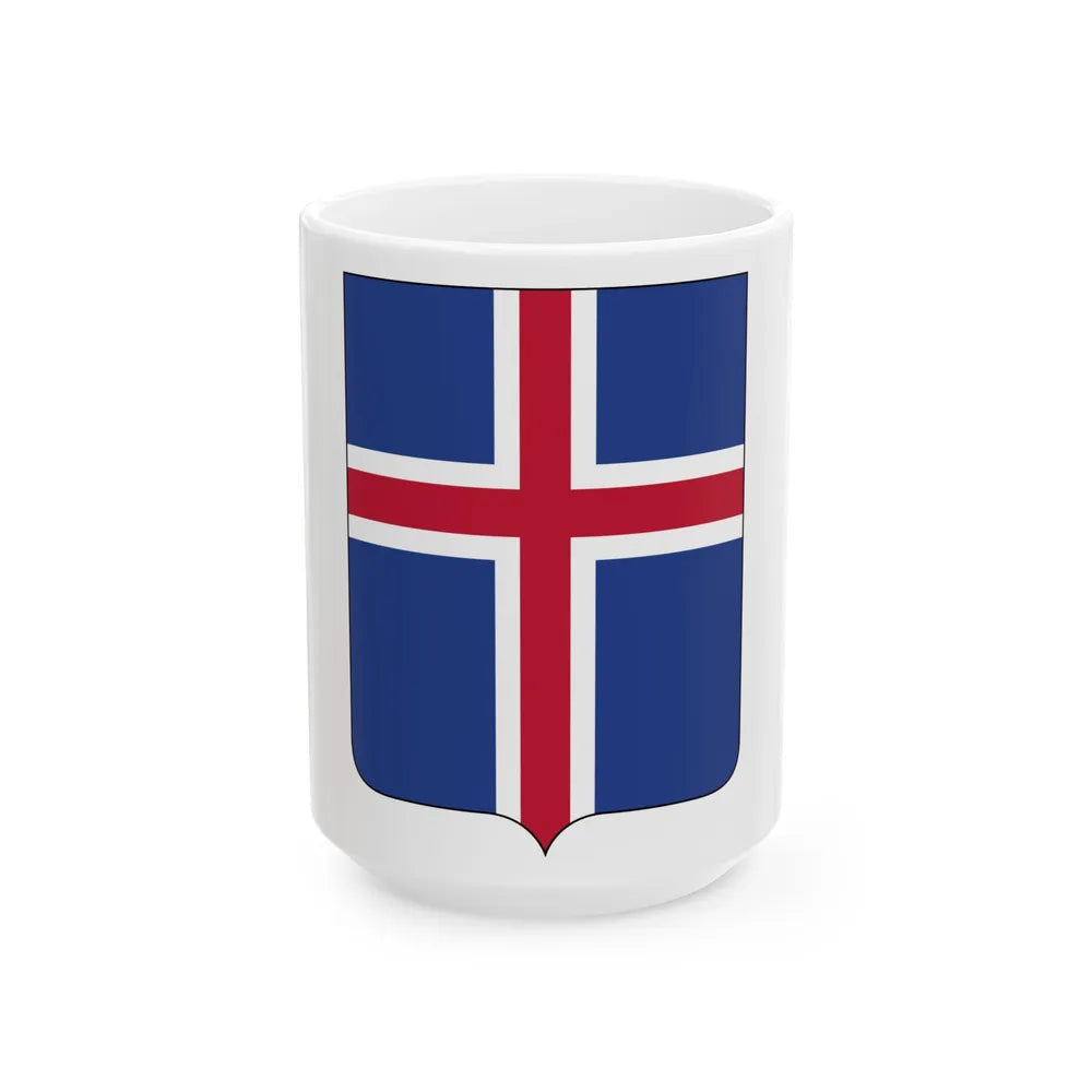 Coat of arms of Iceland 2 - White Coffee Mug-15oz-Go Mug Yourself