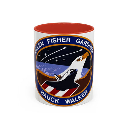 STS 51 a (NASA) Accent Coffee Mug-11oz-Red-Go Mug Yourself