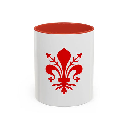 Flag of Florence Italy - Accent Coffee Mug-11oz-Red-Go Mug Yourself