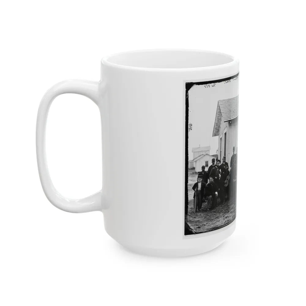 District Of Columbia. White Officers Of 4th U.S. Colored Infantry At Leisure, Fort Slocum (U.S. Civil War) White Coffee Mug-Go Mug Yourself