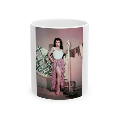 Debra Paget #446 (Vintage Female Icon) White Coffee Mug-11oz-Go Mug Yourself