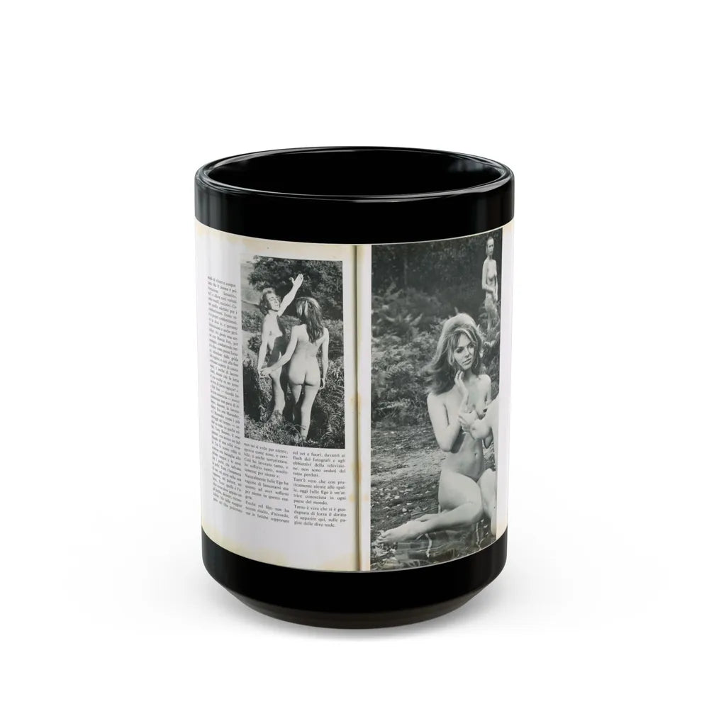 Julie Ege #218 (Vintage Female Icon) Black Coffee Mug-15oz-Go Mug Yourself