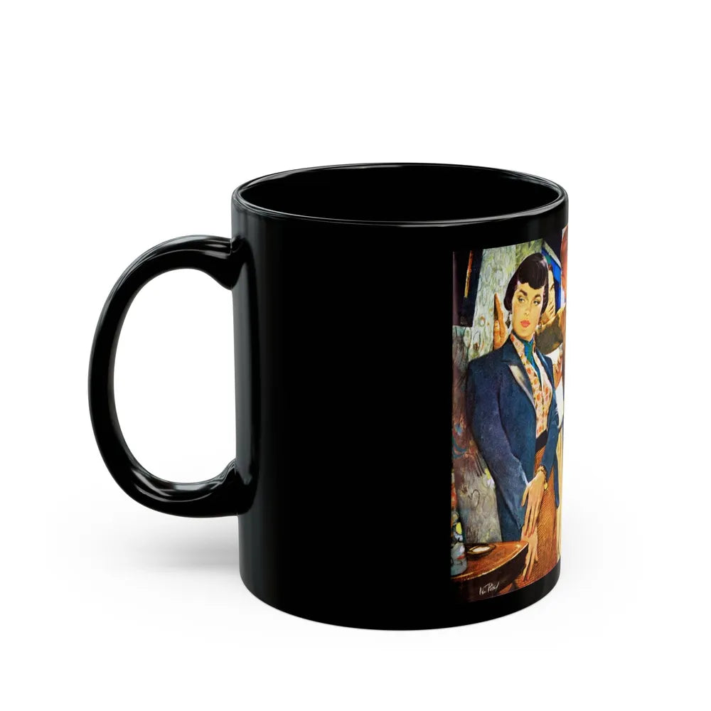 Crime Fiction in Saturday Evening Post - Black Coffee Mug-Go Mug Yourself