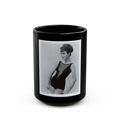 Gila Golan #06 - 8x10 B&W Upper Body Cheesecake Photo from Mid 60's (Vintage Female Icon) Black Coffee Mug-15oz-Go Mug Yourself