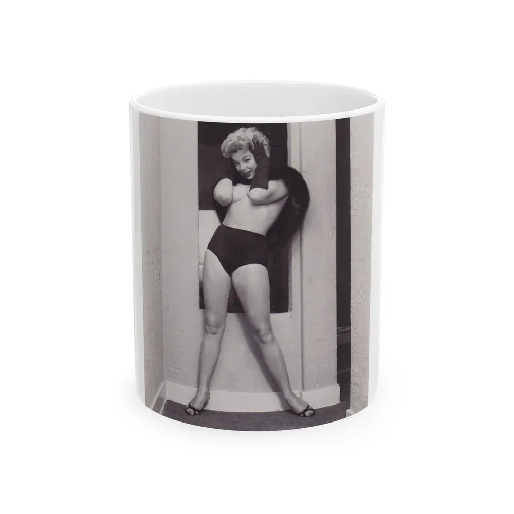 Barbara Nichols #535 (Vintage Female Icon) White Coffee Mug-11oz-Go Mug Yourself