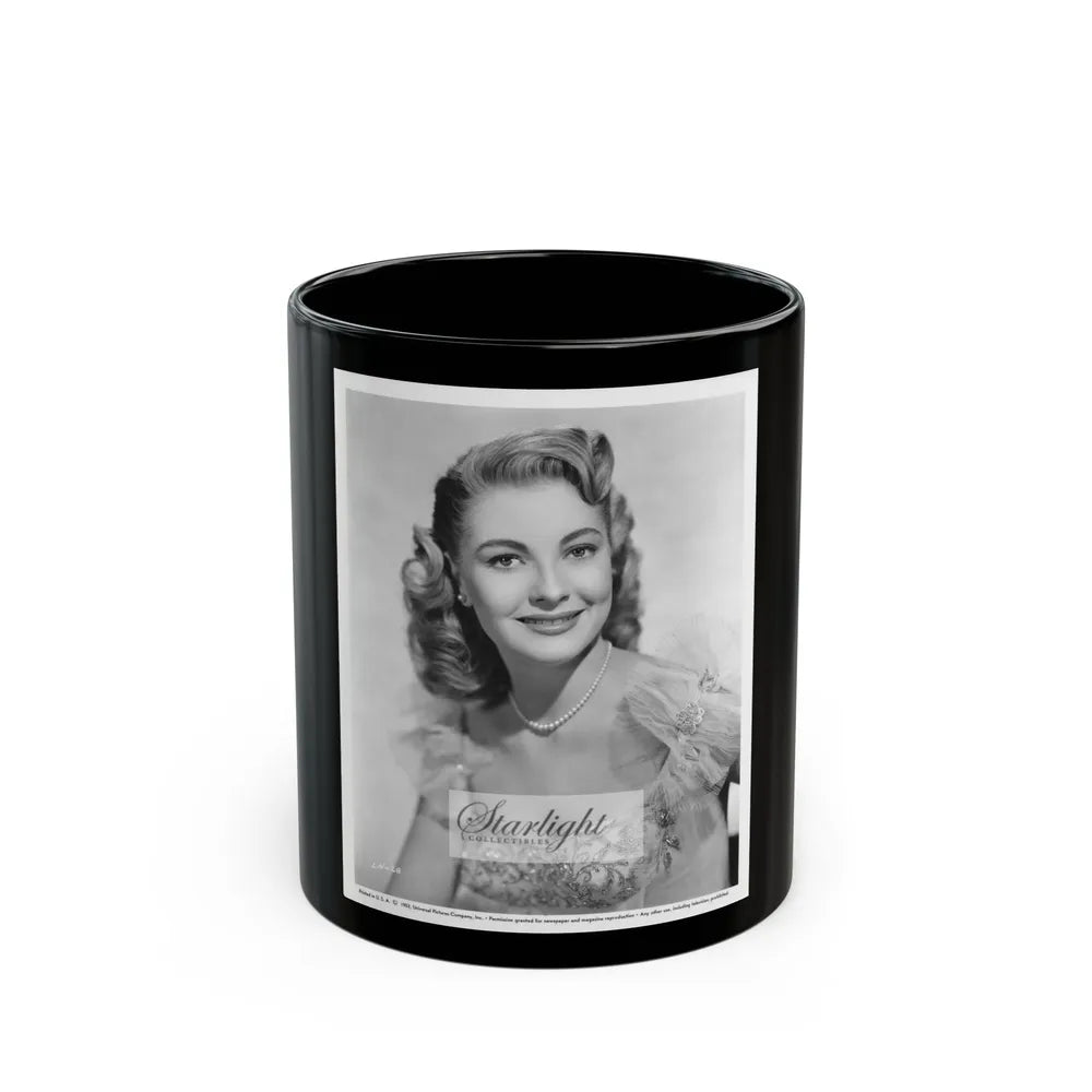 Lori Nelson #05 (Vintage Female Icon) Black Coffee Mug-11oz-Go Mug Yourself