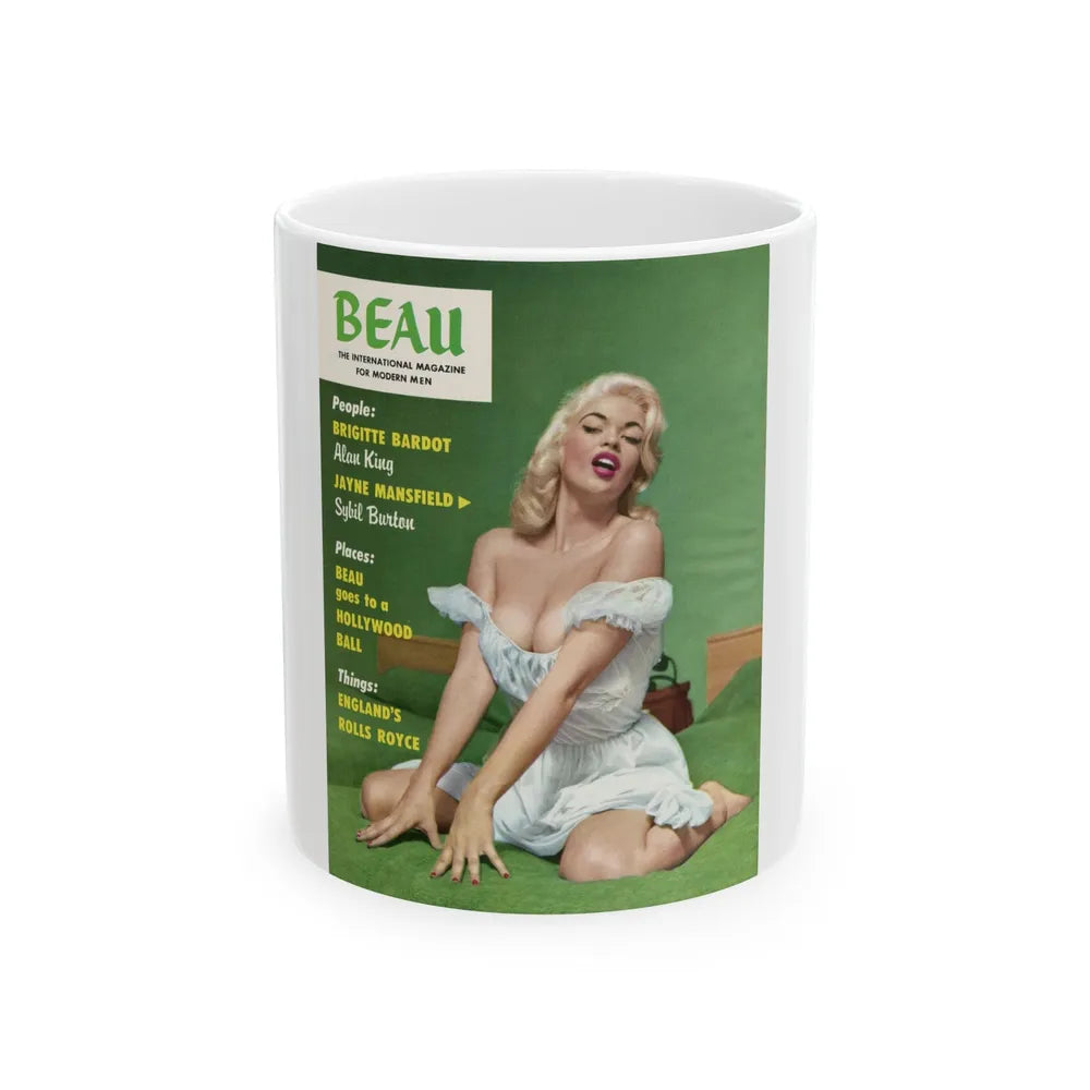 Jayne Mansfield #237 - Mag. Cover (Vintage Female Icon) White Coffee Mug-11oz-Go Mug Yourself