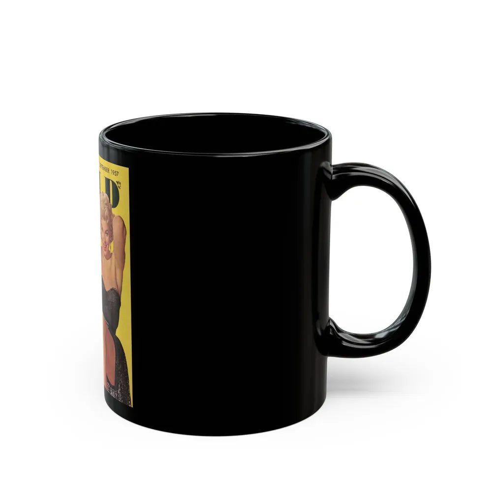 Barbara Nichols #80 - Mag. Cover (Vintage Female Icon) Black Coffee Mug-Go Mug Yourself