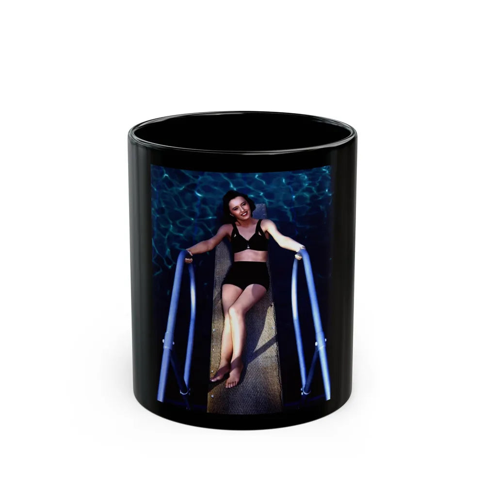 Barbara Stanwyck #134 (Vintage Female Icon) Black Coffee Mug-11oz-Go Mug Yourself