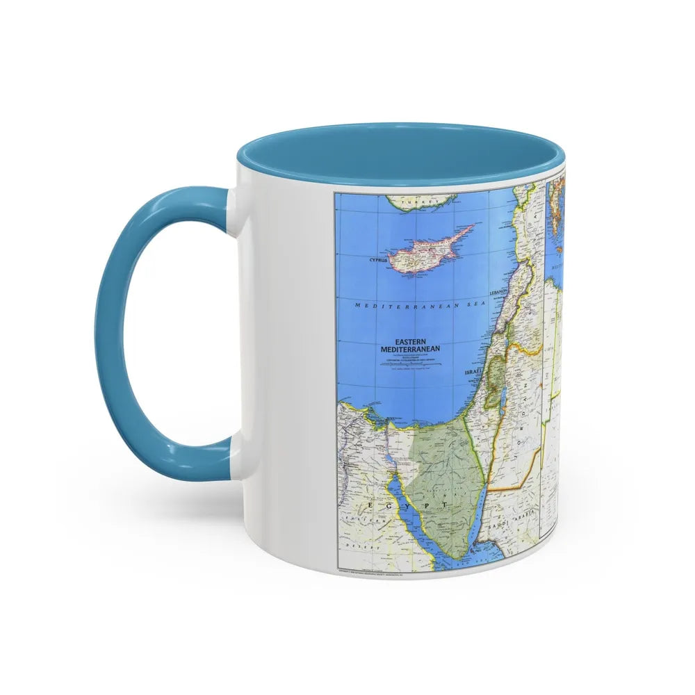 Middle East (1978) (Map) Accent Coffee Mug-Go Mug Yourself