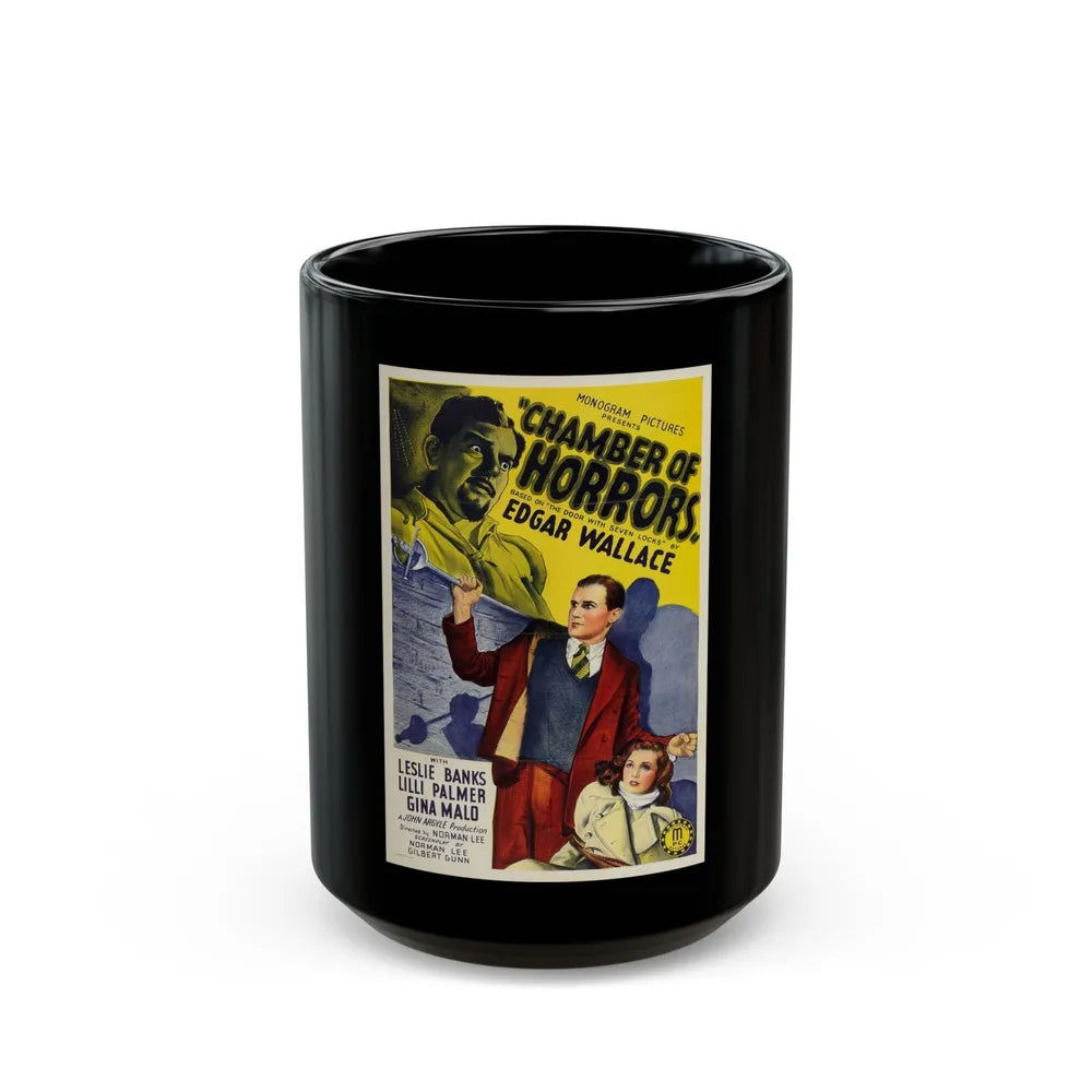 CHAMBER OF HORRORS (DOOR WITH SEVEN LOCKS) 1966 Movie Poster - Black Coffee Mug-15oz-Go Mug Yourself