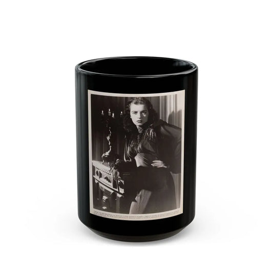 Faith Domergue #95 (Vintage Female Icon) Black Coffee Mug-15oz-Go Mug Yourself