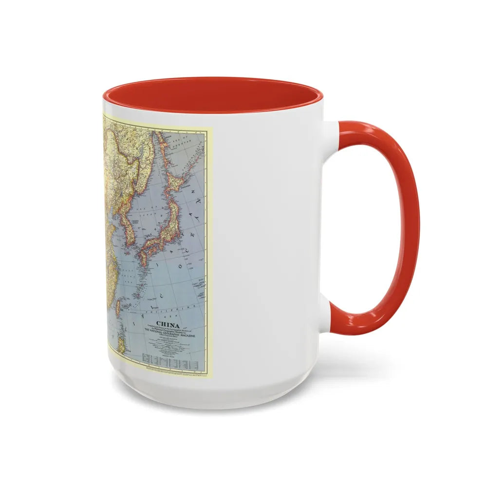 China (1945) (Map) Accent Coffee Mug-Go Mug Yourself