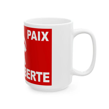 Flag of Algerian Communist Party - White Coffee Mug-Go Mug Yourself