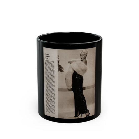 Sheree North #343 - 1 8x10 Page of B&W Glamour Photo with, Short Article from Movie Star Magazine Circa 1950's1 (Vintage Female Icon) Black Coffee Mug-11oz-Go Mug Yourself