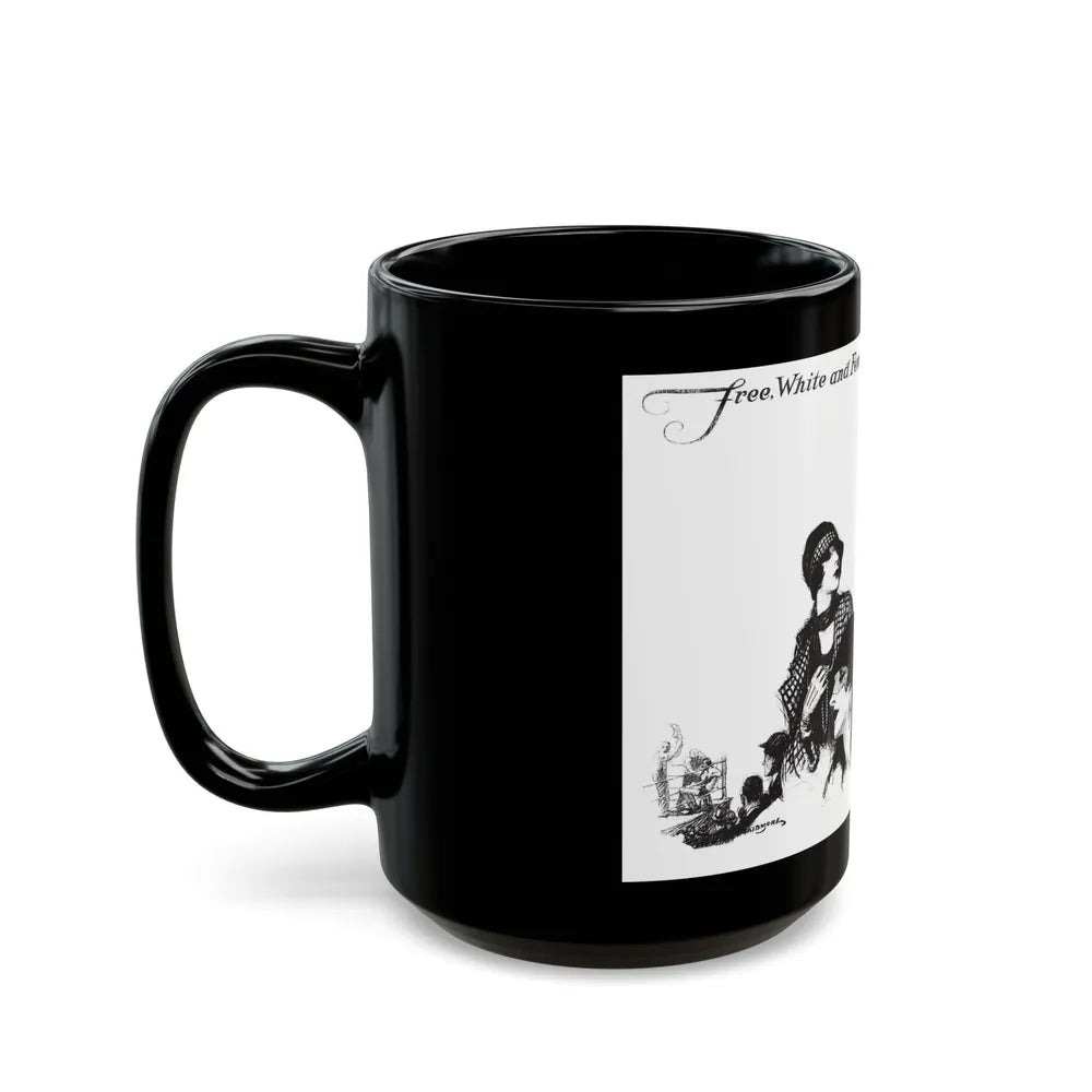 Free, White and Female (6), Collier's, March 24, 1928 - Black Coffee Mug-Go Mug Yourself