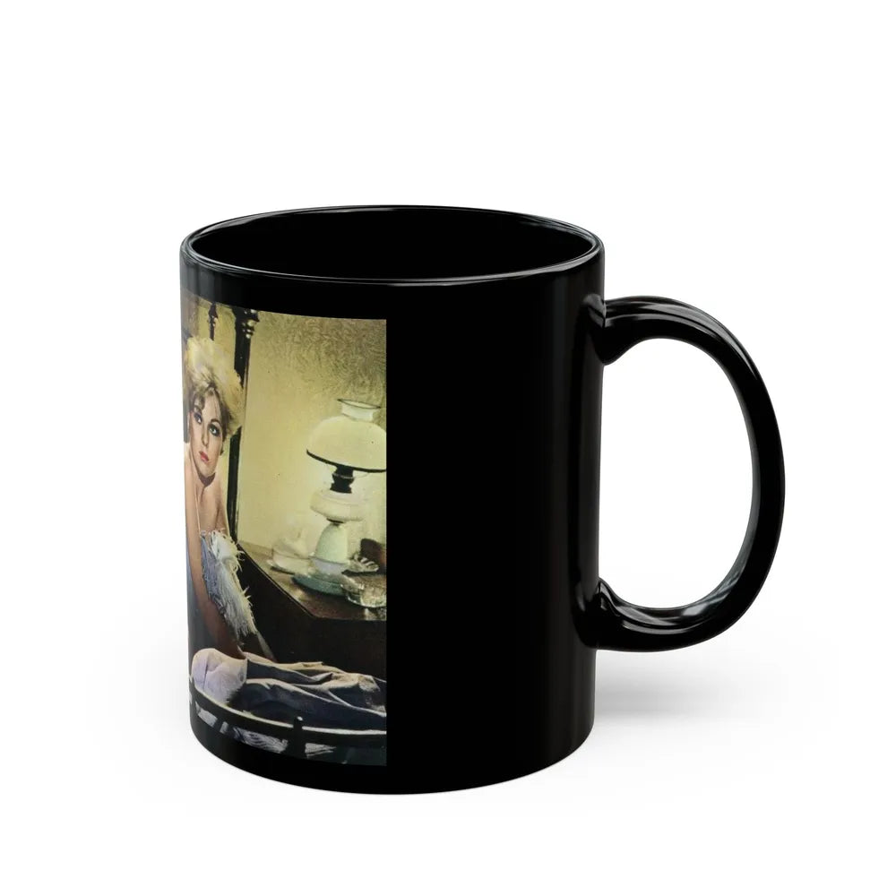 Kim Novak #342 (Vintage Female Icon) Black Coffee Mug-Go Mug Yourself