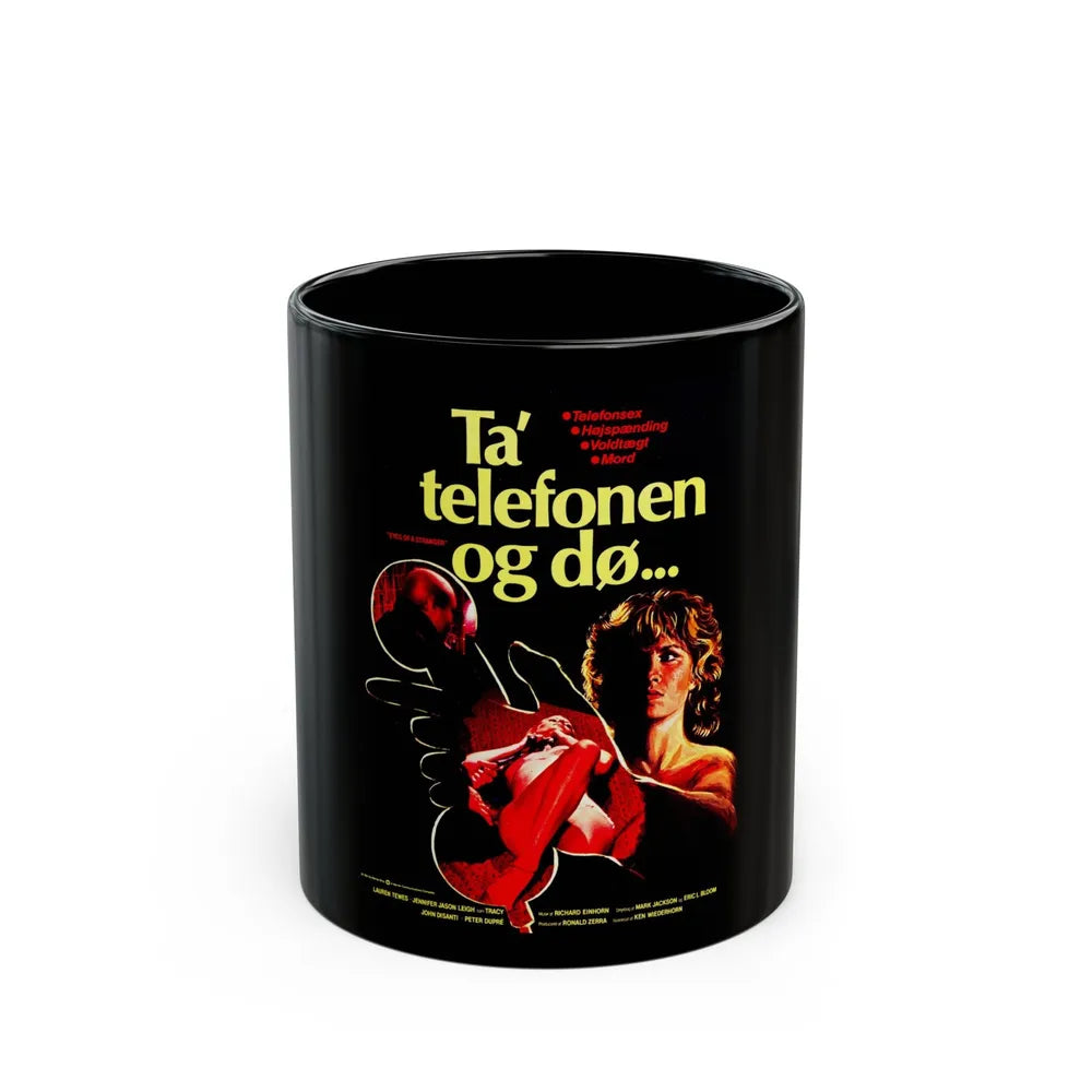 EYES OF A STRANGER (DANISH) 1981 Movie Poster - Black Coffee Mug-11oz-Go Mug Yourself