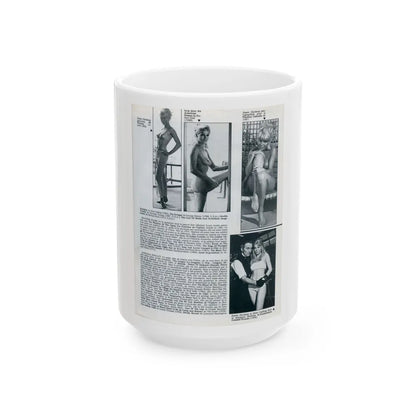 Susan Denberg #94 - B&W Mag. Photos & Article (Vintage Female Icon) White Coffee Mug-15oz-Go Mug Yourself