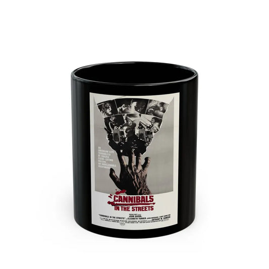 CANNIBALS IN THE STREETS 1980 Movie Poster - Black Coffee Mug-11oz-Go Mug Yourself