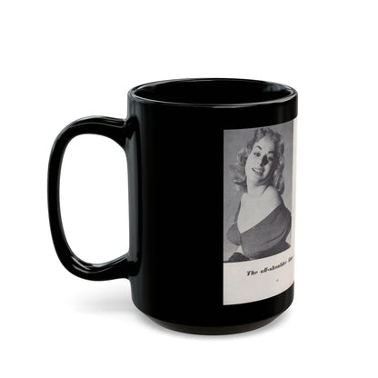 Norma Sykes #143 - 66 PHOTOGRAPHS OF Sabrina U.K. Pocket Mag. Pages 16 & 17 (Vintage Female Icon) Black Coffee Mug-Go Mug Yourself