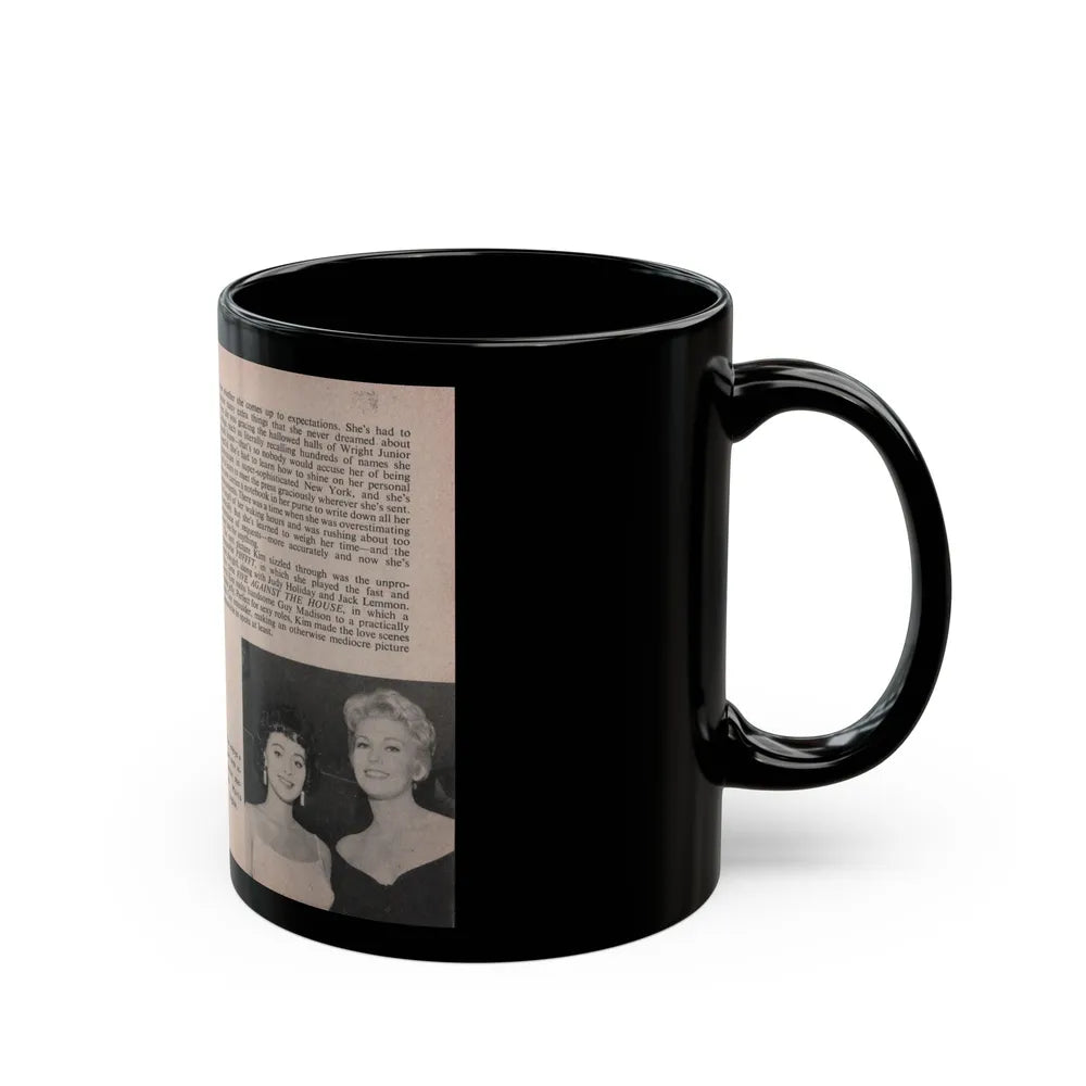 Kim Novak #149 - Scanned Mag. 66 Photos (Vintage Female Icon) Black Coffee Mug-Go Mug Yourself