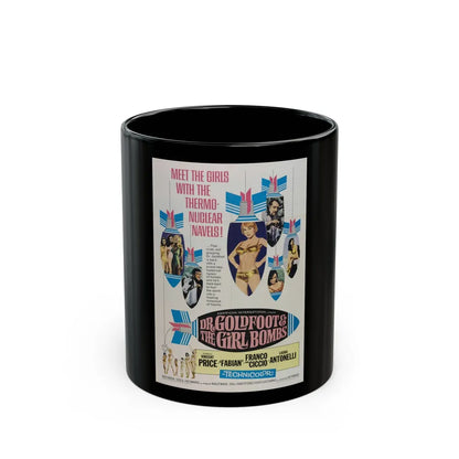 DR. GOLDFOOT AND THE BIKINI BOMBS 1966 Movie Poster - Black Coffee Mug-11oz-Go Mug Yourself