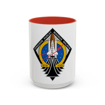 STS 135 (NASA) Accent Coffee Mug-15oz-Red-Go Mug Yourself