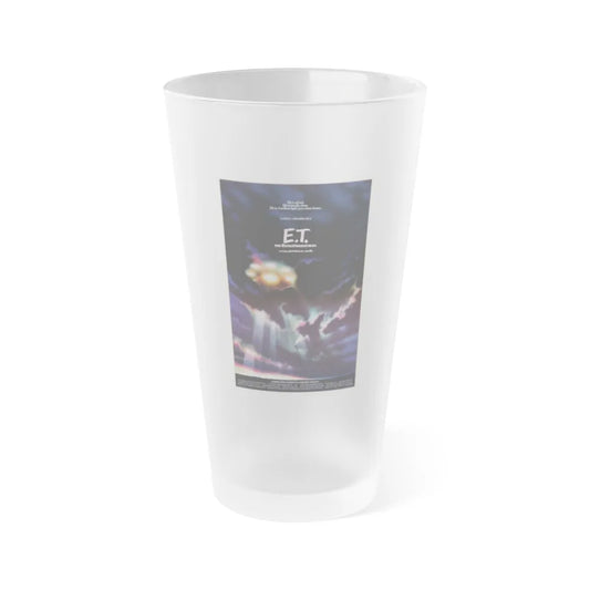 E.T. THE EXTRA TERRESTRIAL 1982 Movie Poster - Frosted Pint Glass 16oz-16oz-Frosted-Go Mug Yourself